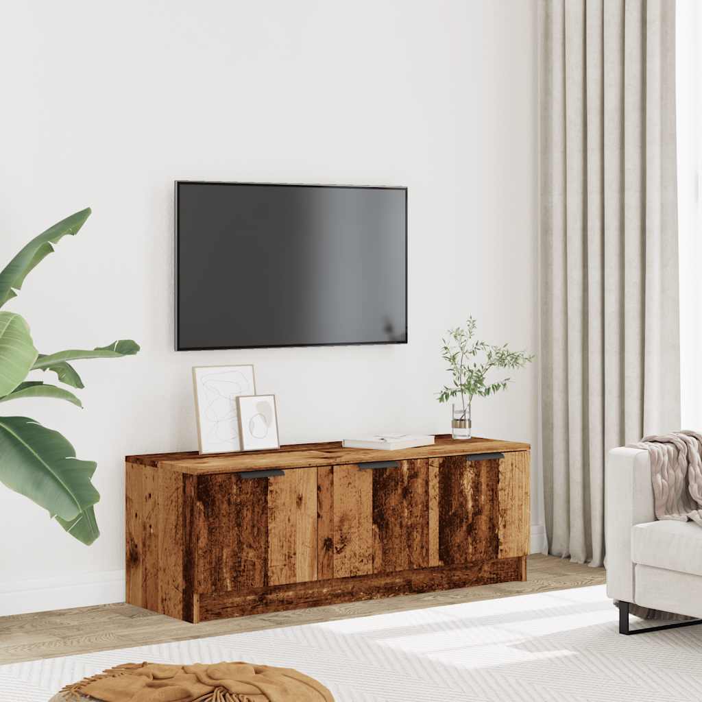 vidaXL TV szekrény Régi fa 102x35x36,5 cm Gépelt fa