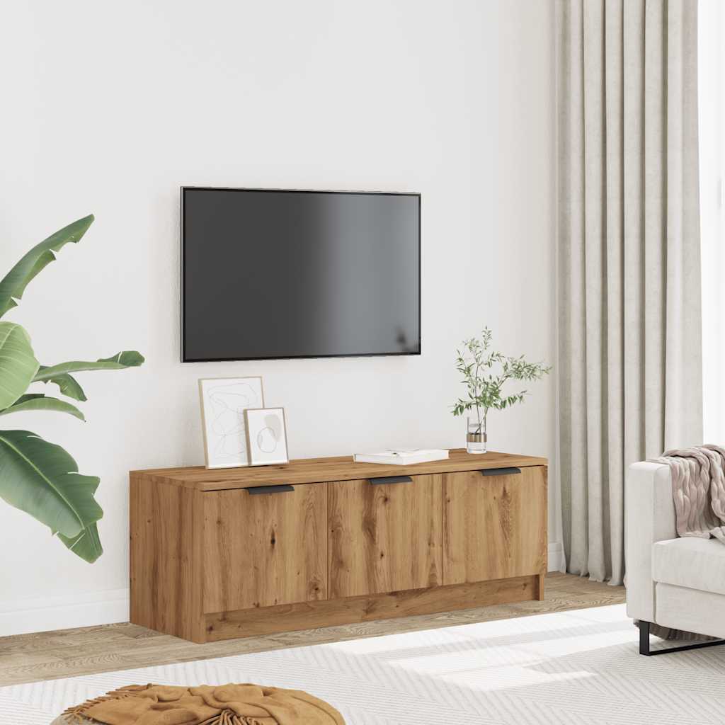 vidaXL TV szekrény Artisan tölgy 102x35x36,5 cm Műanyag fa