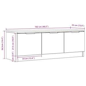 TV skříňka dub artisa 102 x 35 x 36,5 cm kompozitní dřevo - obrázek 11