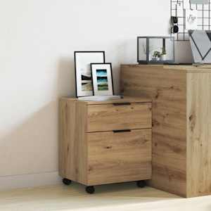 Pisarniška omarica na kolesih artisan hrast 45x38x54cm inž. les