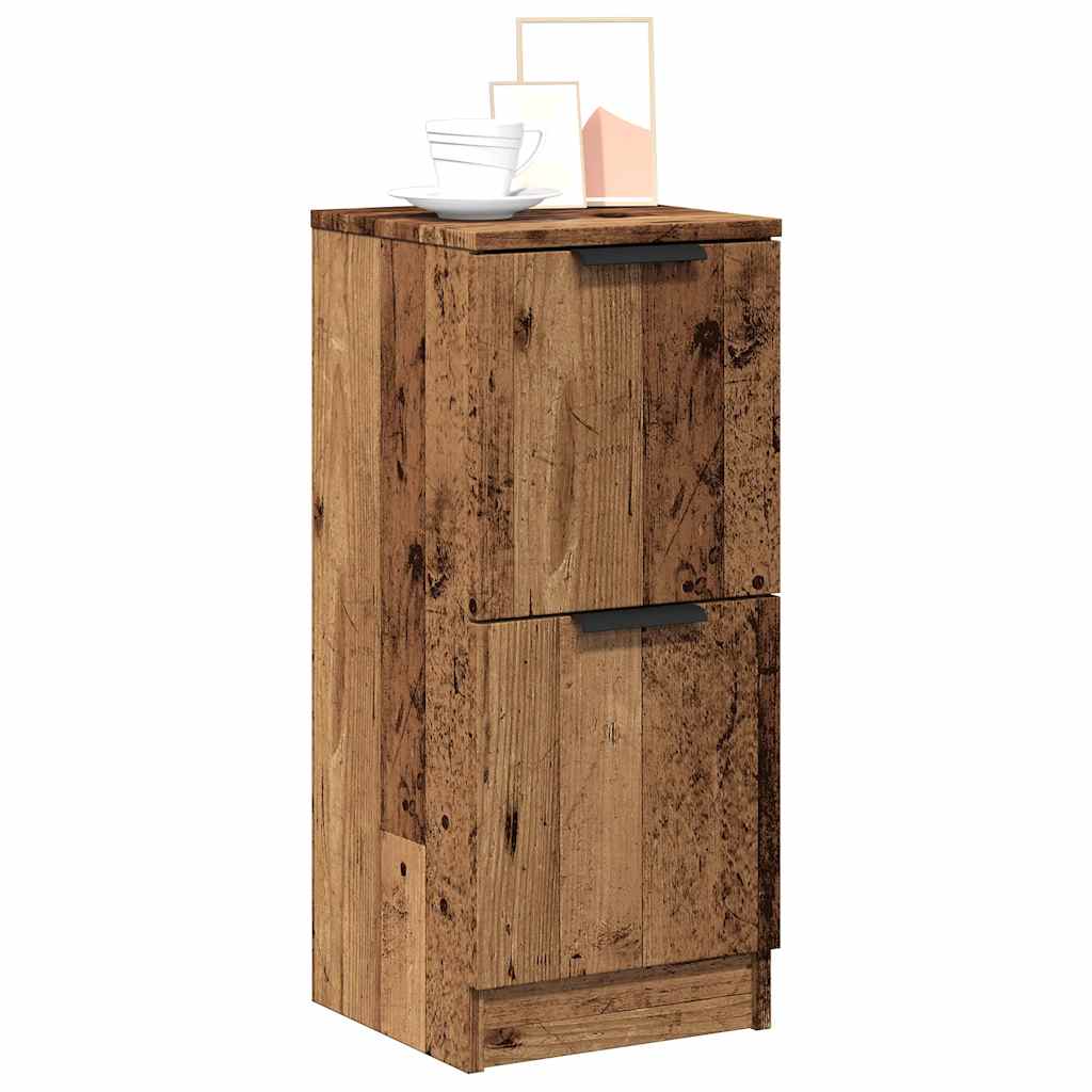 vidaXL Sideboards 2 Stk. Altholz-Optik 30x30x70 cm Holzwerkstoff