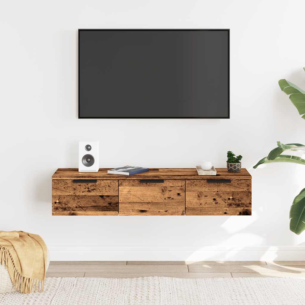 Thumbnail - vidaXL Wandschrank Altholz-Optik 102x30x20 cm Holzwerkstoff