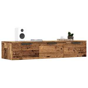 Nástěnná skříňka starého dřeva 102x30x20 cm kompozitní dřevo - obrázek 1