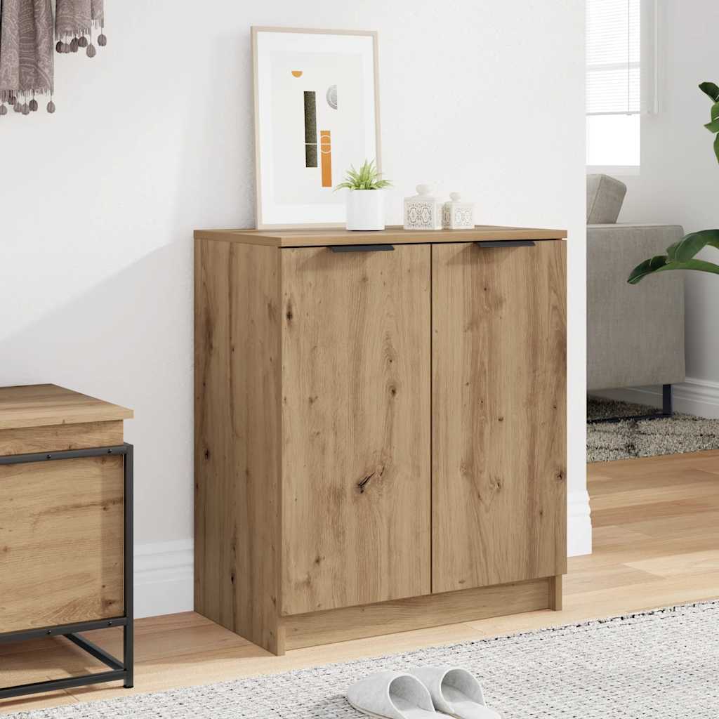 vidaXL Schuhschrank Artisan-Eiche 59x35x70 cm Holzwerkstoff