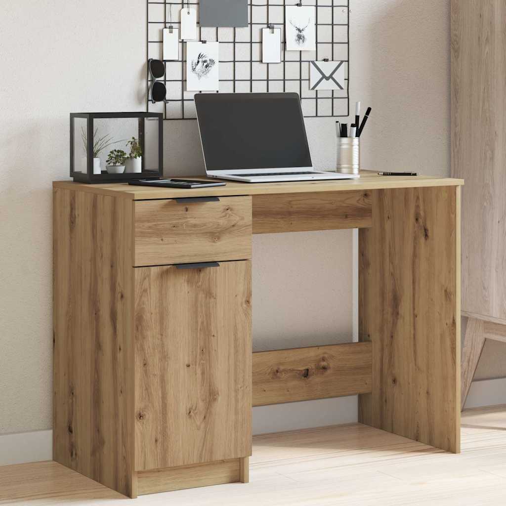 vidaXL Birou, stejar artizanal, 100x50x75 cm, lemn prelucrat