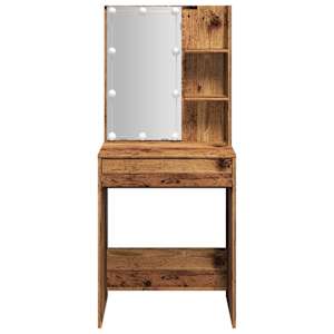 Toaletní stolek s LED old wood 60 x 40 x 140 cm - obrázek 6