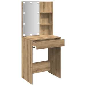 Toaletní stolek s LED dub artisan 60 x 40 x 140 cm - obrázek 3