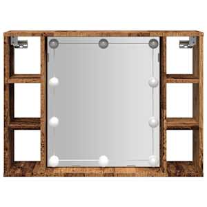 Zrcadlová skříňka s LED old wood 76x15x55 cm kompozitní dřevo - obrázek 5
