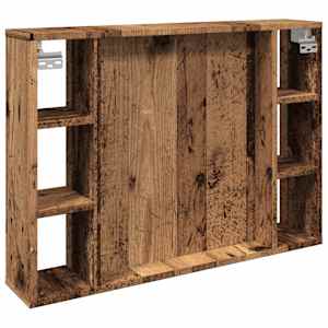 Zrcadlová skříňka s LED old wood 76x15x55 cm kompozitní dřevo - obrázek 8