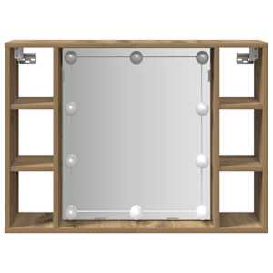Zrcadlová skříňka s LED dub artisan 76 x 15 x 55 cm kompozit - obrázek 5