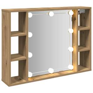 Zrcadlová skříňka s LED dub artisan 76 x 15 x 55 cm kompozit - obrázek 6