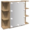 vidaXL peegelkapp LED-ga Artisan Oak 70x16,5x60 cm