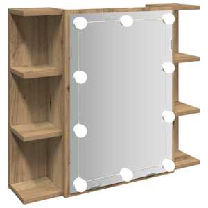 Zrcadlová skříňka s LED dub artisan 70 x 16,5 x 60 cm - obrázek 8