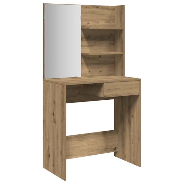 vidaXL peegliga tualettlaud Artisan tamm 74,5x40x141 cm