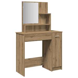 vidaXL peegliga tualettlaud Artisan tamm 86,5x35x136 cm