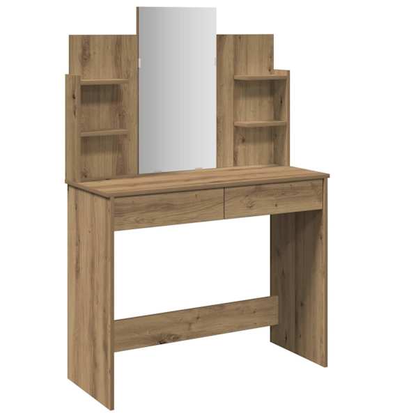 vidaXL peegliga tualettlaud Artisan tamm 96x39x142 cm