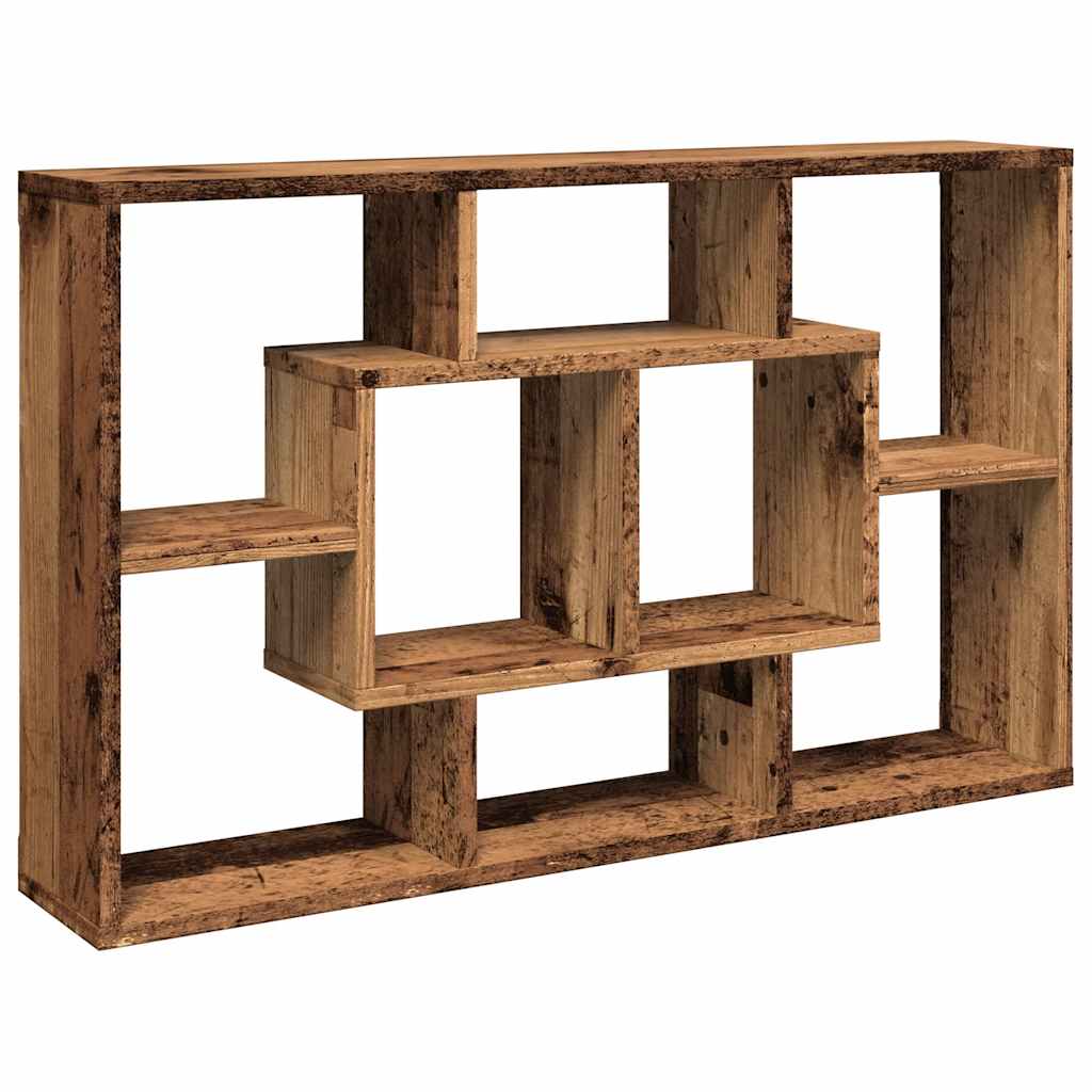 E-shop vidaXL Nástenná polička Staré drevo 85x16x52,5 cm Konštruktérske drevo