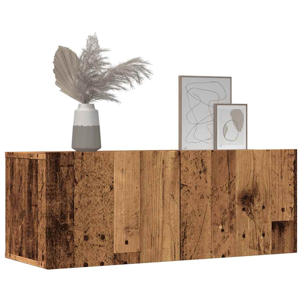 Thumbnail - vidaXL TV-Wandschränke 2 Stk. Altholz-Optik 80x30x30 cm