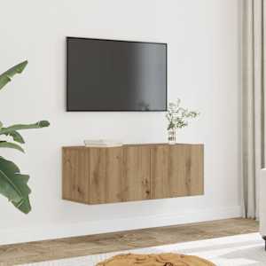 Stenske TV omarice 2 kosa artisan hrast 80x30x30 cm