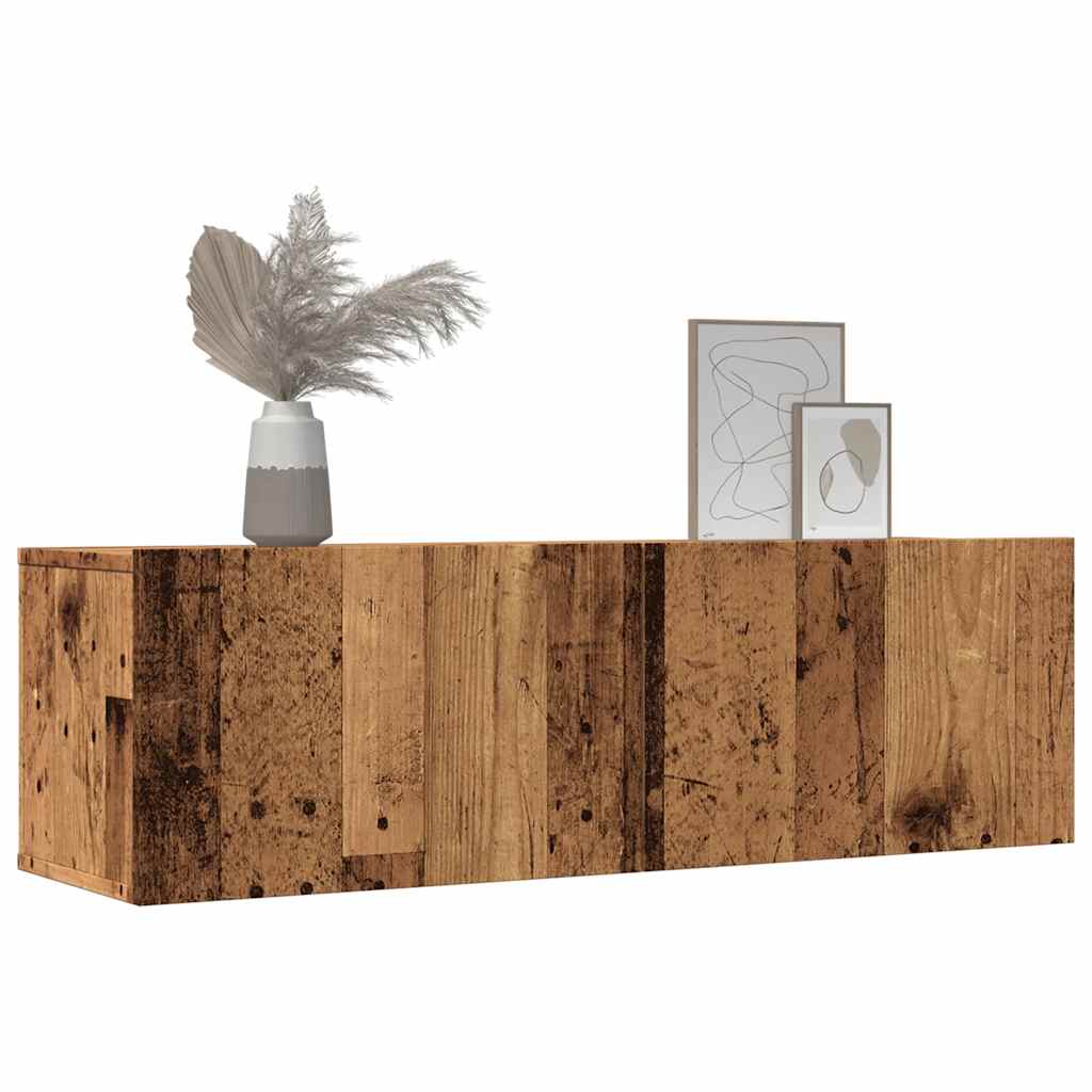Thumbnail - vidaXL TV-Wandschränke 2 Stk. Altholz-Optik 100x30x30 cm