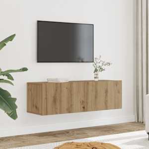 Stenske TV omarice 2 kosa artisan hrast 100x30x30 cm