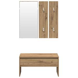 Sada nábytku do předsíně dub artisan kompozitní dřevo - obrázek 5