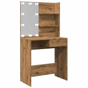 Toaletní stolek s LED dub artisan 74,5x40x141 cm - obrázek 8