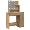 vidaXL tualettlaud LED-ga Artisan Oak 86,5x35x136 cm
