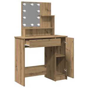 Toaletní stolek s LED dub artisan 86,5x35x136 cm - obrázek 5
