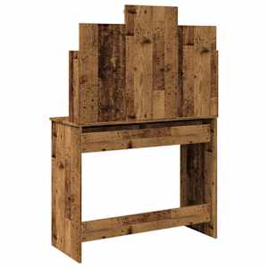 Toaletní stolek s LED osvětlením old wood 96 x 40 x 142 cm - obrázek 9
