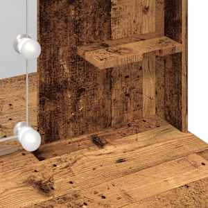 Toaletní stolek s LED osvětlením old wood 96 x 40 x 142 cm - obrázek 10