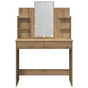 Toaletní stolek s LED osvětlením dub artisan 96 x 40 x 142 cm - obrázek 6