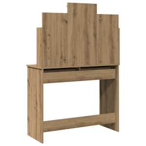 Toaletní stolek s LED osvětlením dub artisan 96 x 40 x 142 cm - obrázek 8