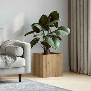 Cvetlično korito artisan hrast 40x40x40 cm inženirski les