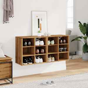 vidaXL cipősszekr&eacute;ny 2 db Artisan t&ouml;lgy 52x30x50 cm