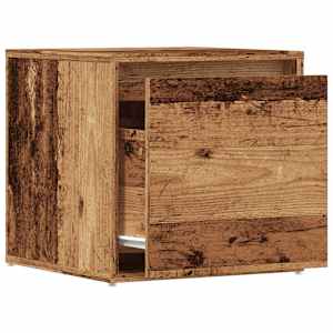 Úložný box se zásuvkou starého dřeva 40,5x40x40 cm kompozit - obrázek 7