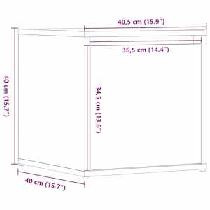 Úložný box se zásuvkou dub artisan 40,5x40x40 cm kompozit - obrázek 10