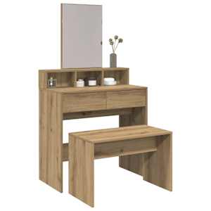 vidaXL Dressing Stool Artisan Oak 70x35x45 cm Engineered Wood