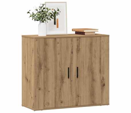 vidaXL kumode, ozolkoka krāsa, 80x33x70 cm, konstruēts koks