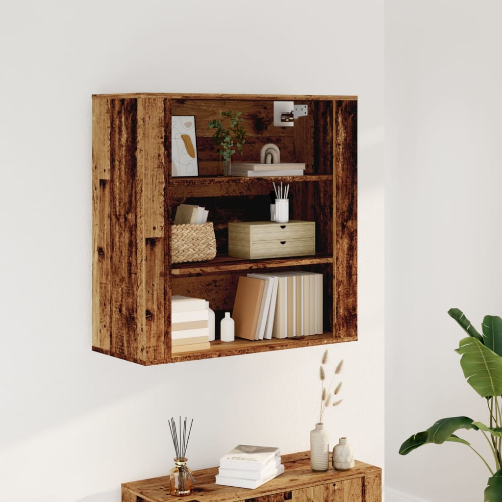 Wandschrank Altholz-Optik 80x33x80 cm Holzwerkstoff