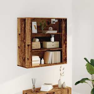 Nástěnná skříňka old wood 80 x 33 x 80 cm kompozitní dřevo - obrázek 1