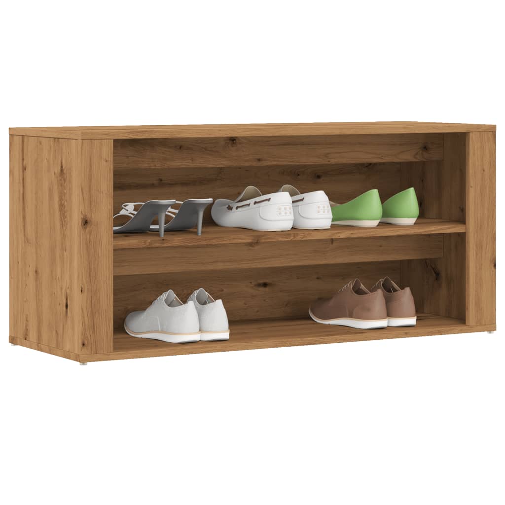 vidaXL Schuhbank Artisan-Eiche 100x35x45 cm Holzwerkstoff