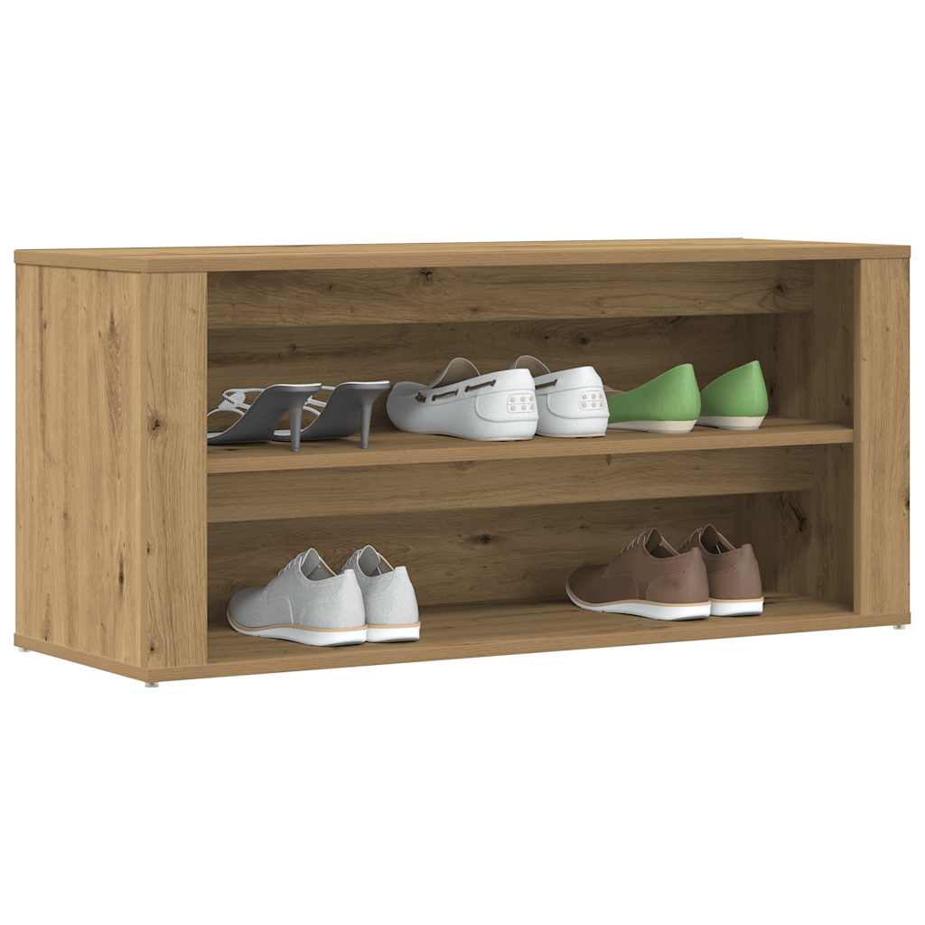 vidaXL Banchetă pantofar stejar artizanal 100x35x45 cm, lemn prelucrat