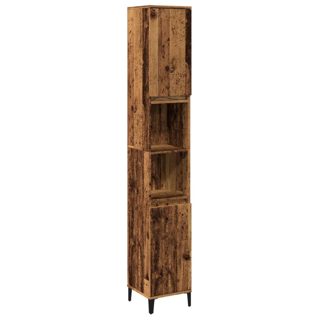 vidaXL Koupelnová skříňka old wood 30 x 30 x 190 cm kompozitní dřevo