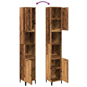 Koupelnová skříňka old wood 30 x 30 x 190 cm kompozitní dřevo - obrázek 8