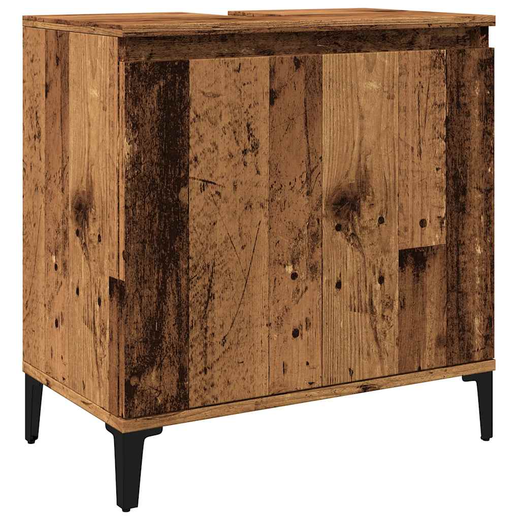 vidaXL Skříňka pod umyvadlo old wood 58 x 33 x 60 cm kompozitní dřevo