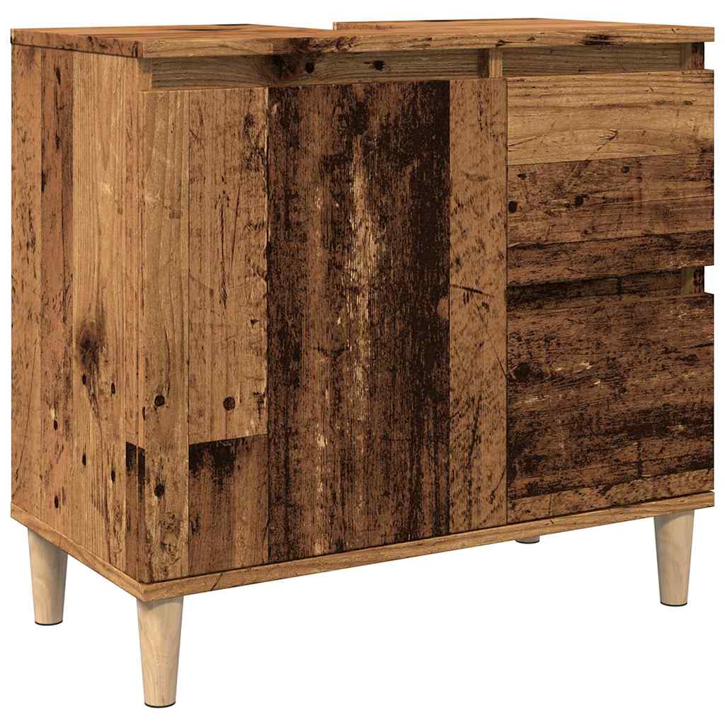 vidaXL Skříňka pod umyvadlo old wood 65 x 33 x 60 cm kompozitní dřevo