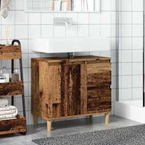 Skříňka pod umyvadlo old wood 65 x 33 x 60 cm kompozitní dřevo - obrázek 3