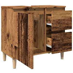 Skříňka pod umyvadlo old wood 65 x 33 x 60 cm kompozitní dřevo - obrázek 5