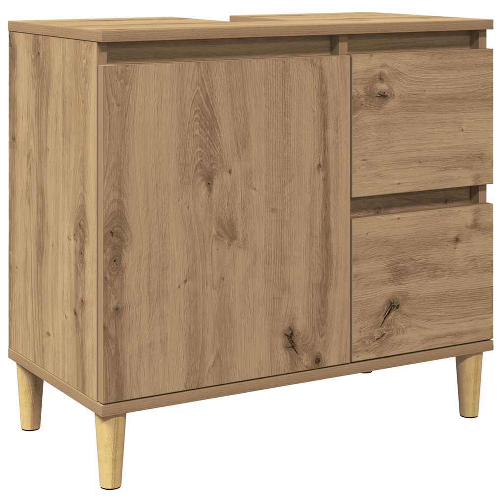 vidaXL Skříňka pod umyvadlo dub artisan 65x33x60 cm kompozitní dřevo